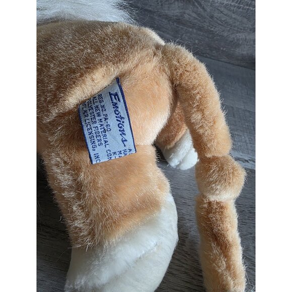 Vtg Mattel Emotions 1980s Hastings 11" Lion Plush Stuffed Animal Tan Grey G24 - Picture 7 of 11